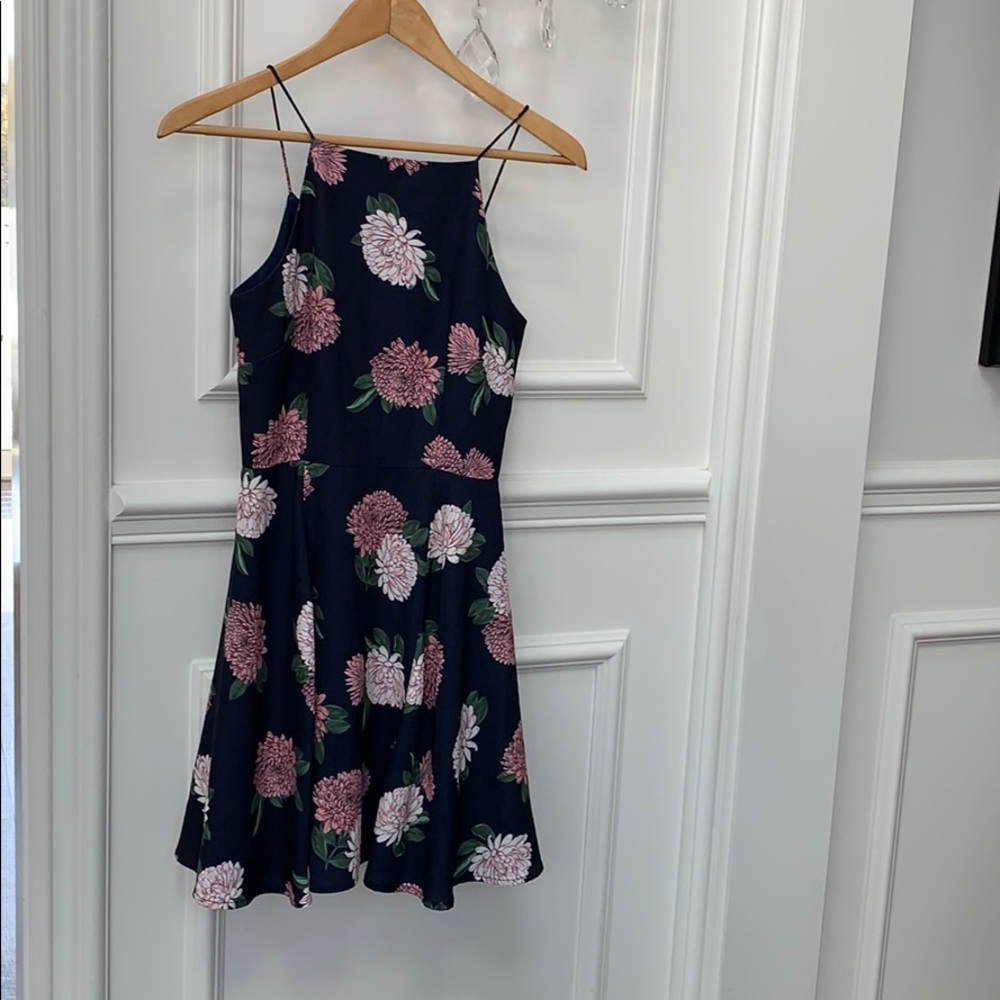 Nordstrom dress navy with pink and white flowers